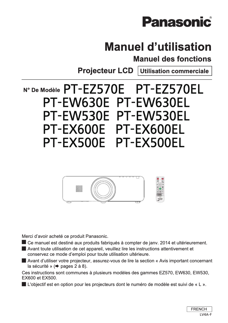 Imagen de la primera página del manual del dispositivo PT-EZ570