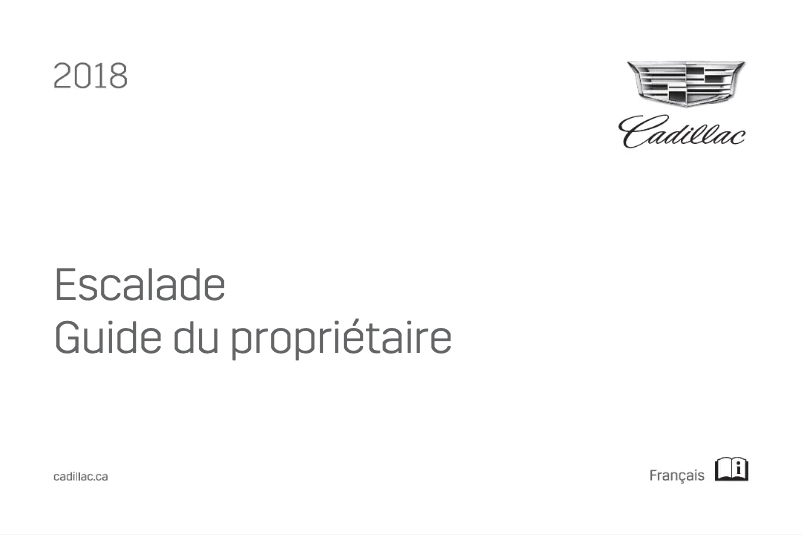 Image de la première page du manuel de l'appareil Escalade (2018)