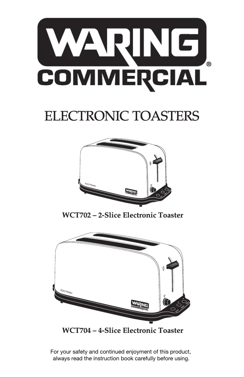 Page n°1 - Manuel utilisateur Waring Commercial WCT704