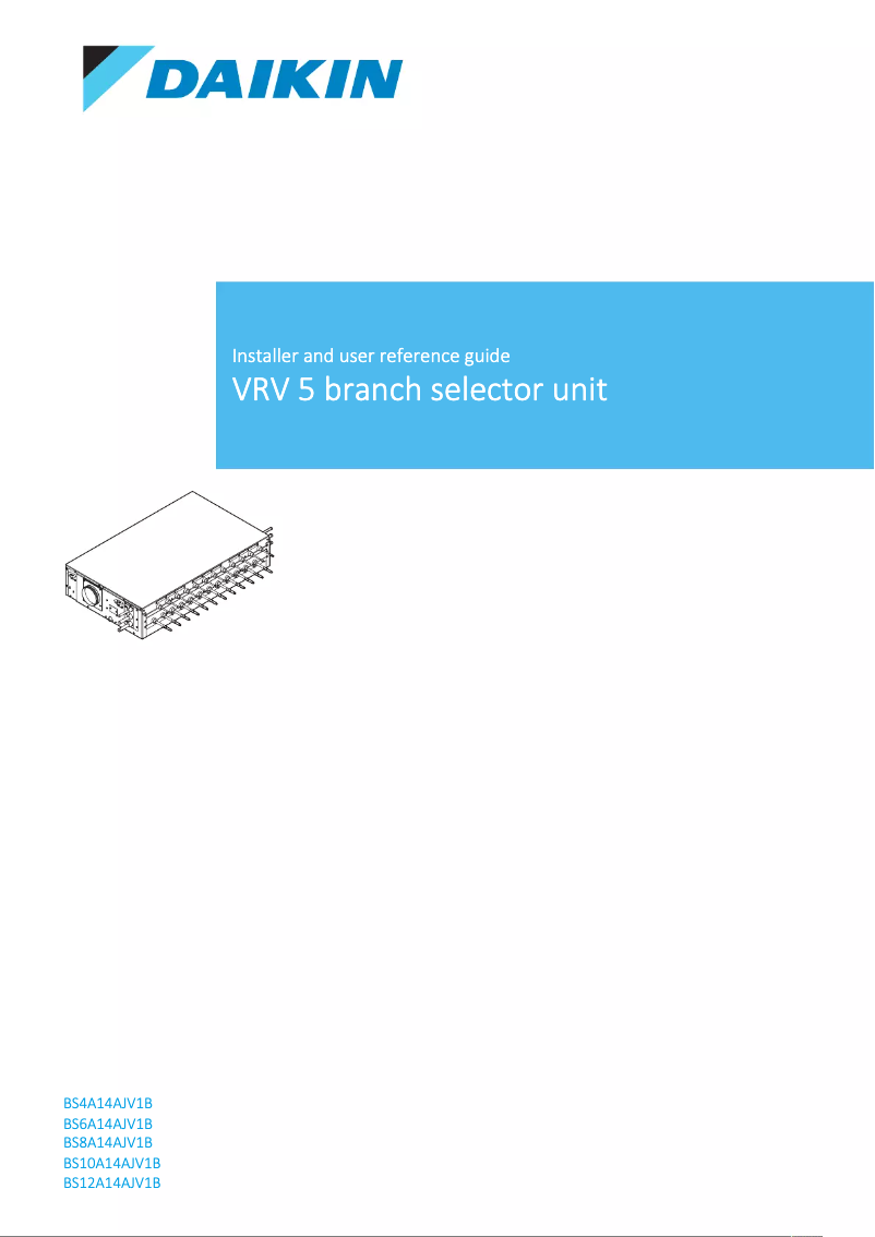 Page 1 de la notice Guide d'installation Daikin BS4A14AJV1B
