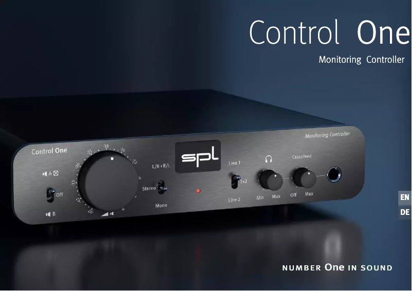 Page 1 de la notice Manuel utilisateur SPL Control One