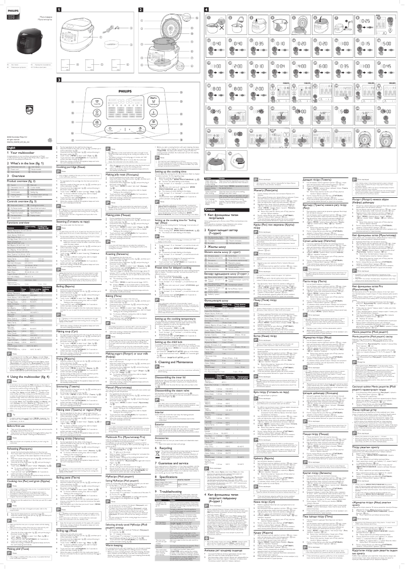 Page 1 de la notice Manuel utilisateur Philips Viva Collection HD4734