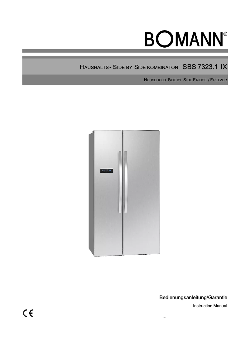 Image de la première page du manuel de l'appareil SBS 7323.1 IX