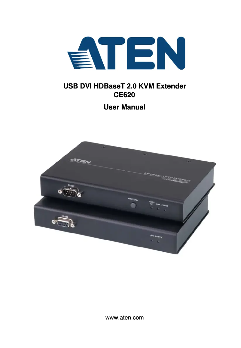 Page 1 of the manual User Manual ATen CE620L