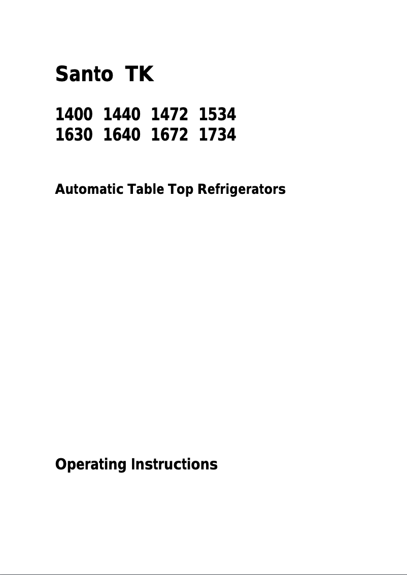 Page 1 de la notice Manuel utilisateur AEG Santo 1630 TK