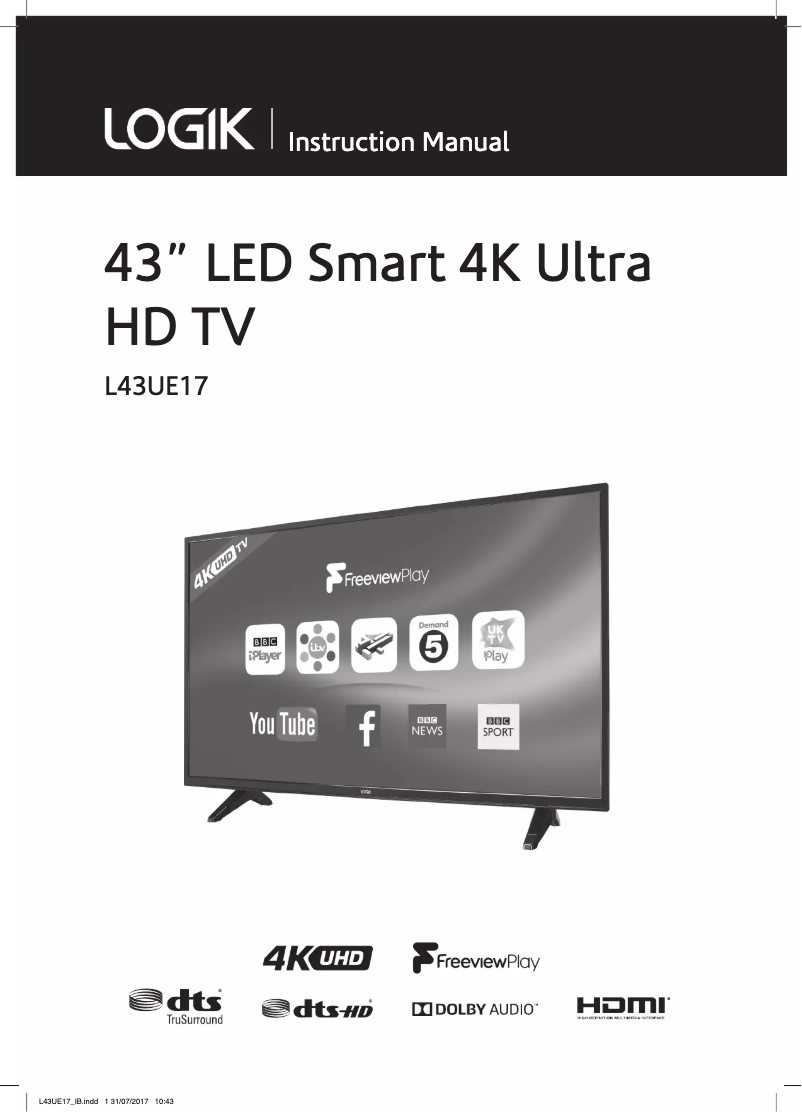 Image de la première page du manuel de l'appareil L43UE17