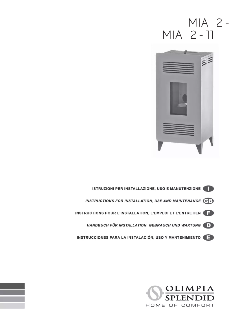 Page 1 de la notice Manuel utilisateur Olimpia Splendid MIA 2 11