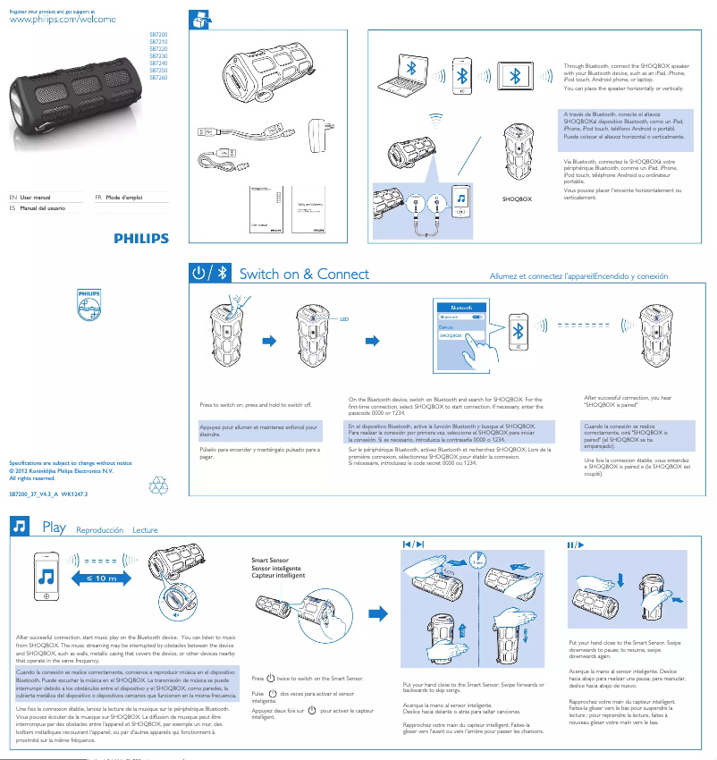 Page n°1 - Manuel utilisateur Philips SB7200