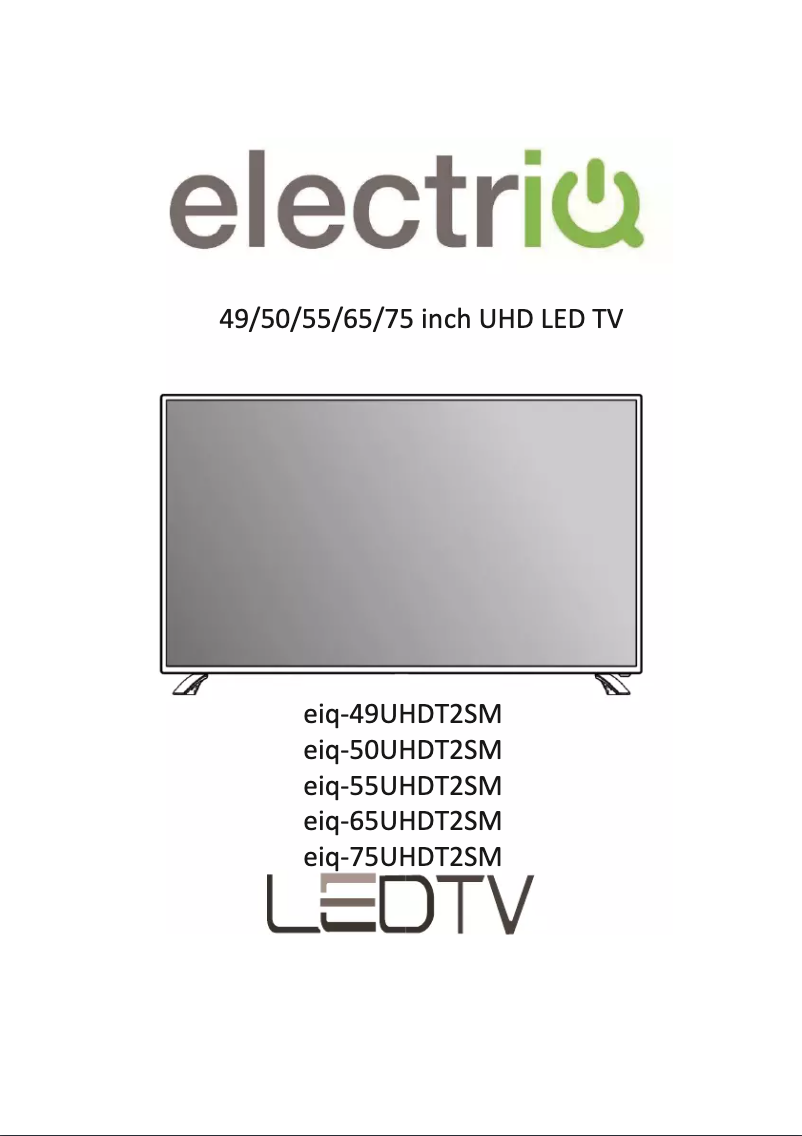 Page n°1 - Manuel utilisateur ElectriQ eiQ-49UHDT2SM