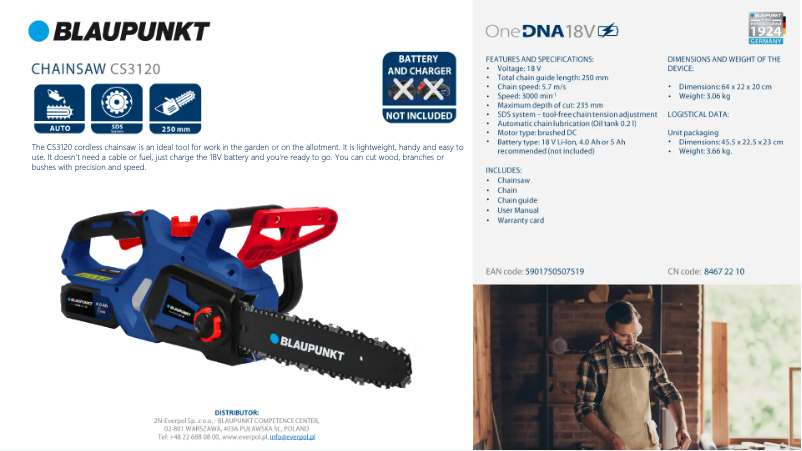 Page n°1 - Fiche technique Blaupunkt CS3120