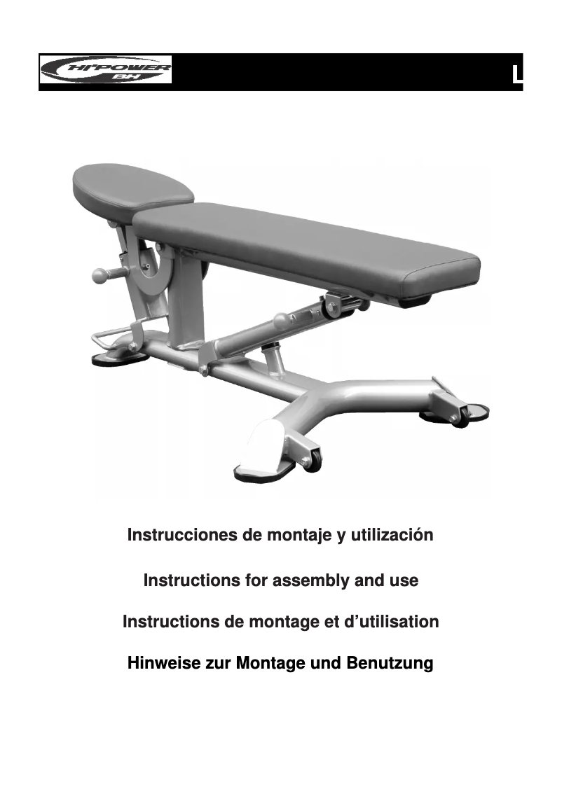 Page 1 of the manual User Manual BH Fitness L825