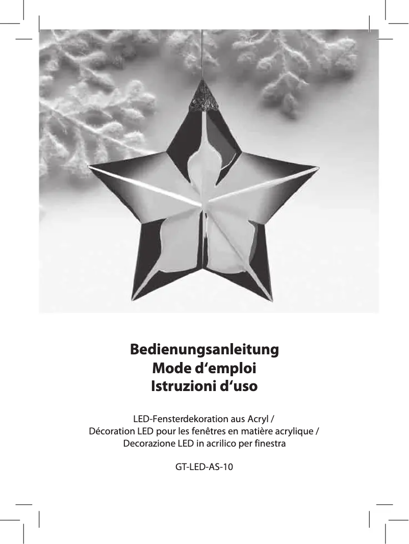 Page 1 de la notice Manuel utilisateur GlobalTronics GT-LED-AS-10