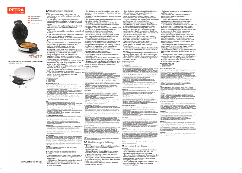 Image de la première page du manuel de l'appareil WA 22.45