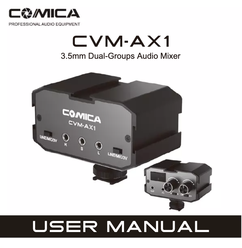 Página 1 del manual Manual de usuario Comica CVM-AX1