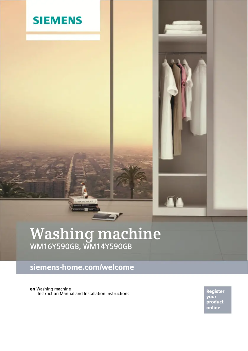 Page n°1 - Manuel utilisateur Siemens WM14Y590GB