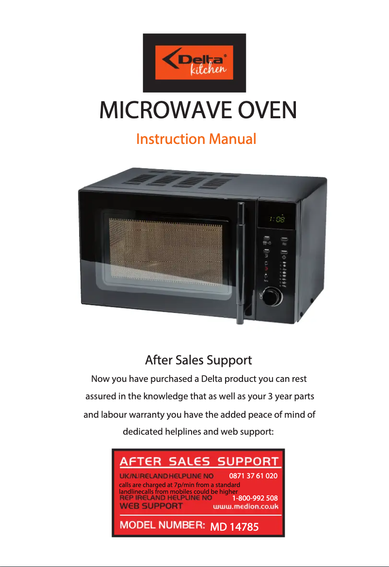 Page 1 de la notice Manuel utilisateur Medion MD 14785