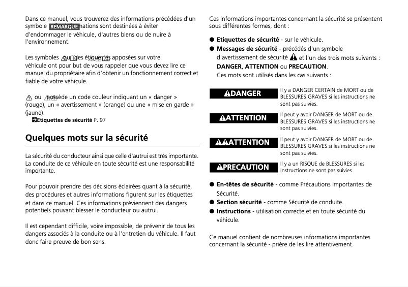 Page 1 de la notice Manuel utilisateur Honda CR-V Hybrid (2021)