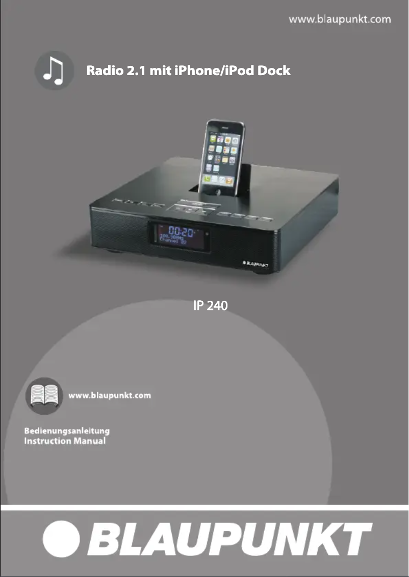 Page 1 de la notice Manuel utilisateur Blaupunkt IP 240 SV