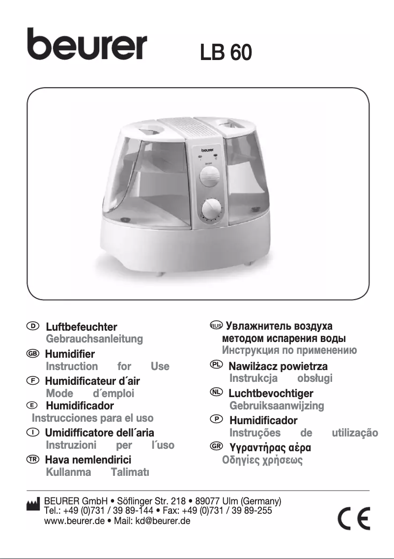Page n°1 - Manuel utilisateur Beurer LB 60