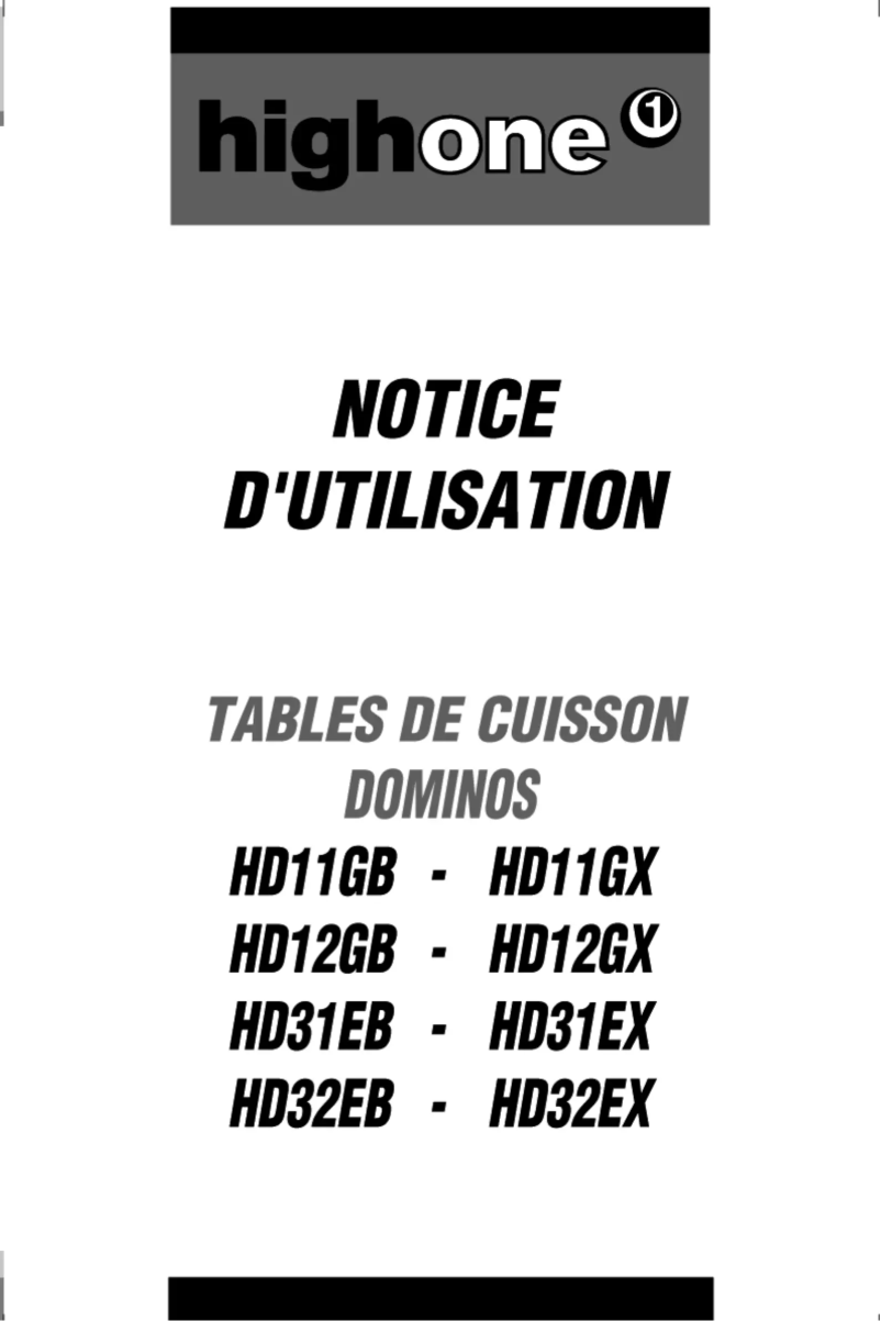 Page 1 de la notice Manuel utilisateur High One HD 31 EX