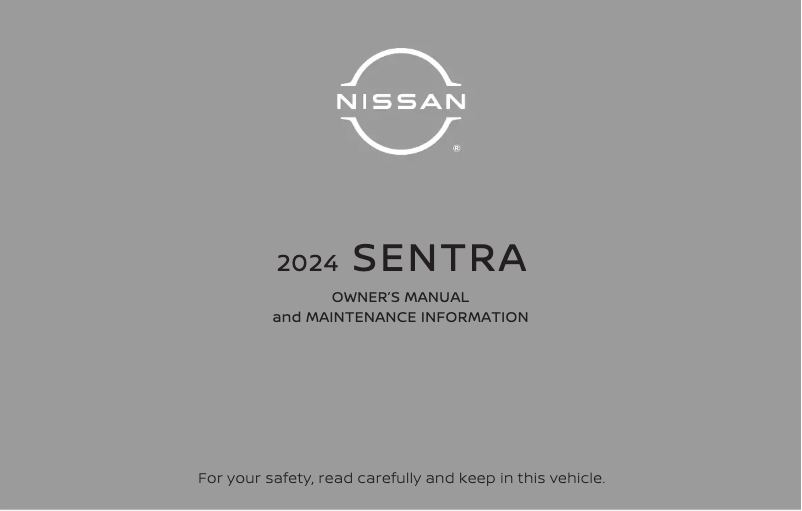 Image de la première page du manuel de l'appareil Sentra (2024)