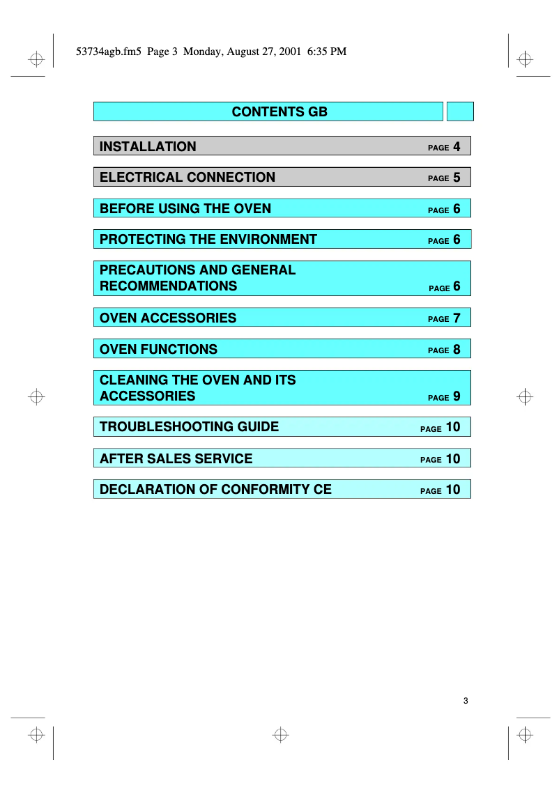 Page 1 of the manual User Manual Whirlpool AKZ 159 WH