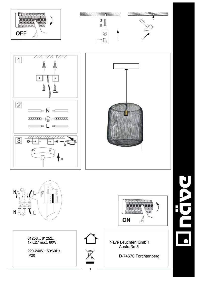 Page n°1 - Manuel utilisateur Näve Jodhpur