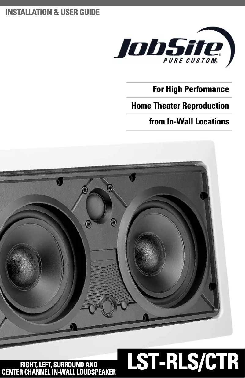 Página 1 del manual Manual de usuario JobSite LST-CTR