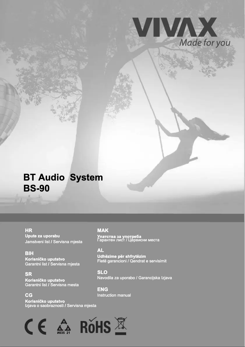 Página 1 del manual Manual de usuario Vivax BS-90