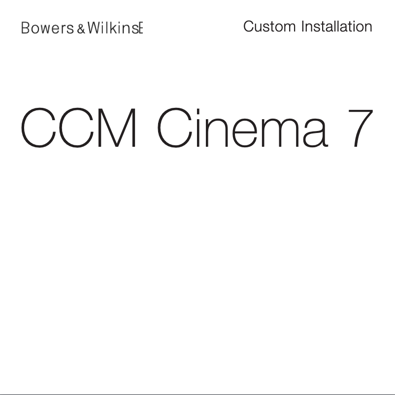 Image de la première page du manuel de l'appareil CCM Cinema 7