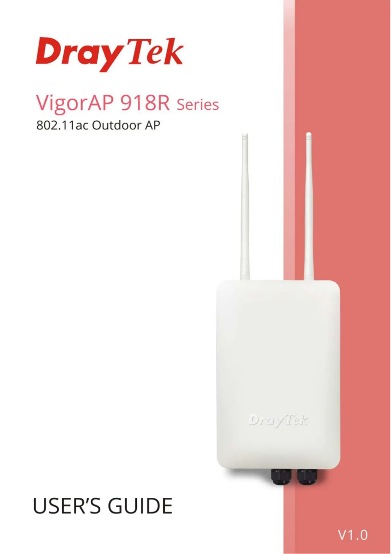 Page n°1 - Manuel utilisateur Draytek VigorAP 918R