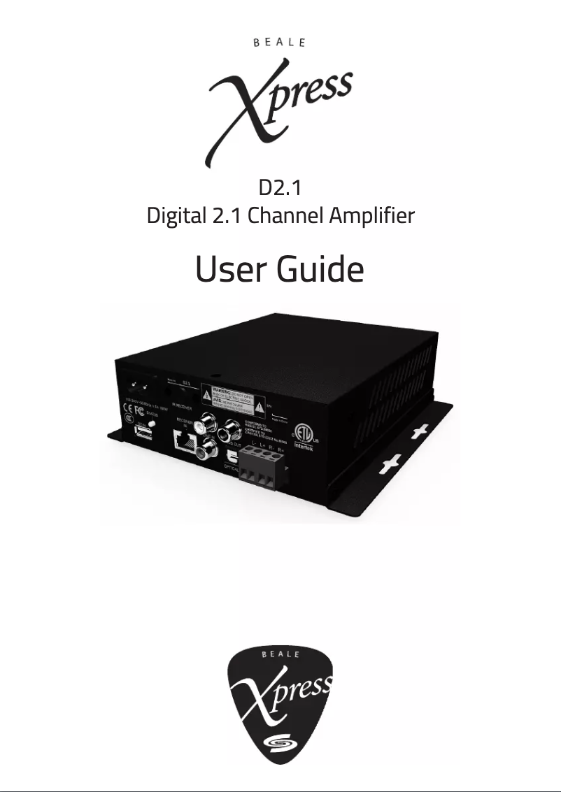Image de la première page du manuel de l'appareil D2.1