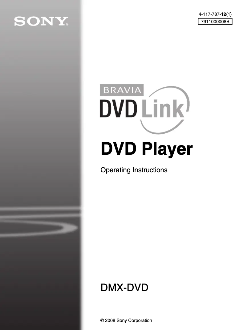 Page 1 de la notice Manuel utilisateur Sony DMX-DVD