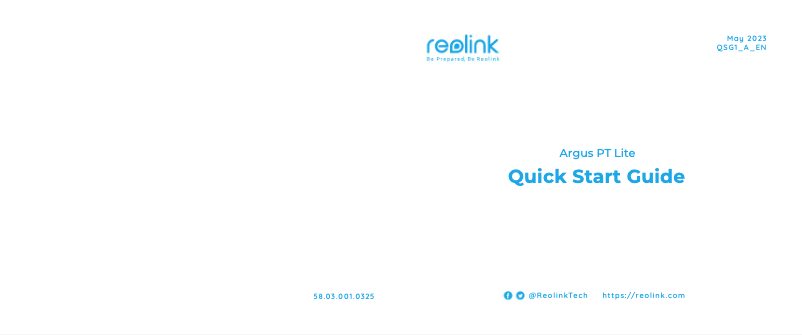 Image de la première page du manuel de l'appareil Argus PT Lite