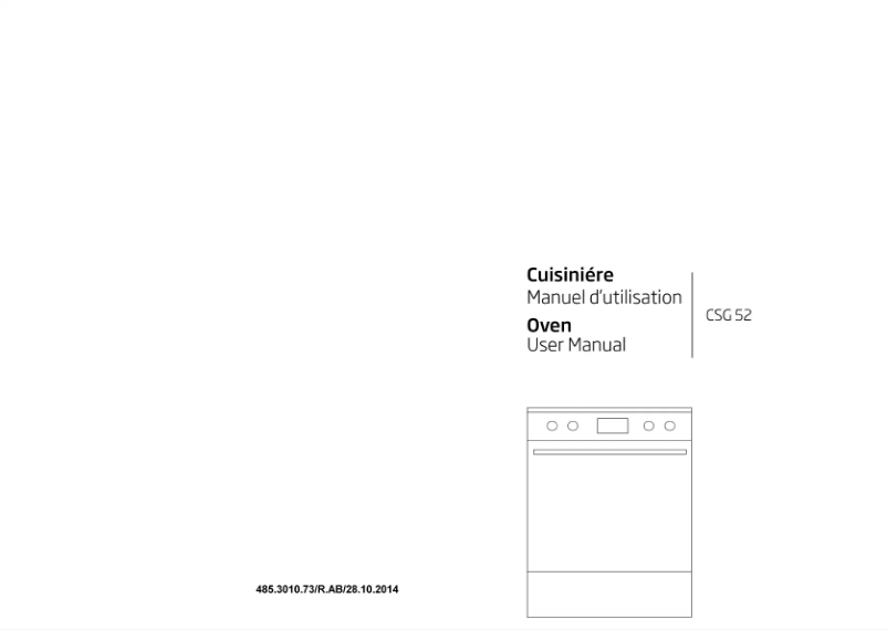 Image de la première page du manuel de l'appareil CSG 52 W