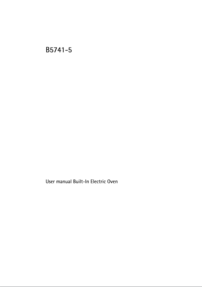 Image de la première page du manuel de l'appareil B5741-5-M