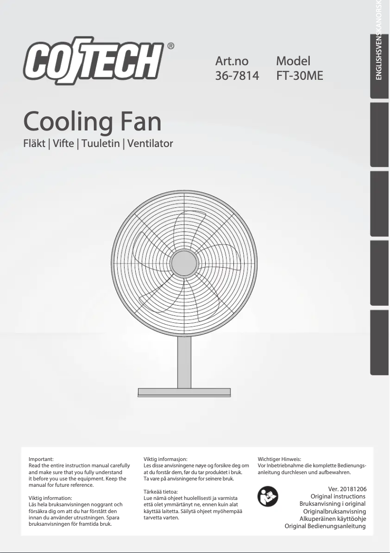 Imagen de la primera página del manual del dispositivo FT-30ME
