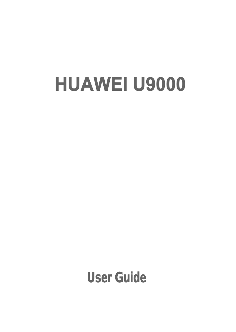 Page 1 de la notice Manuel utilisateur Huawei U9000