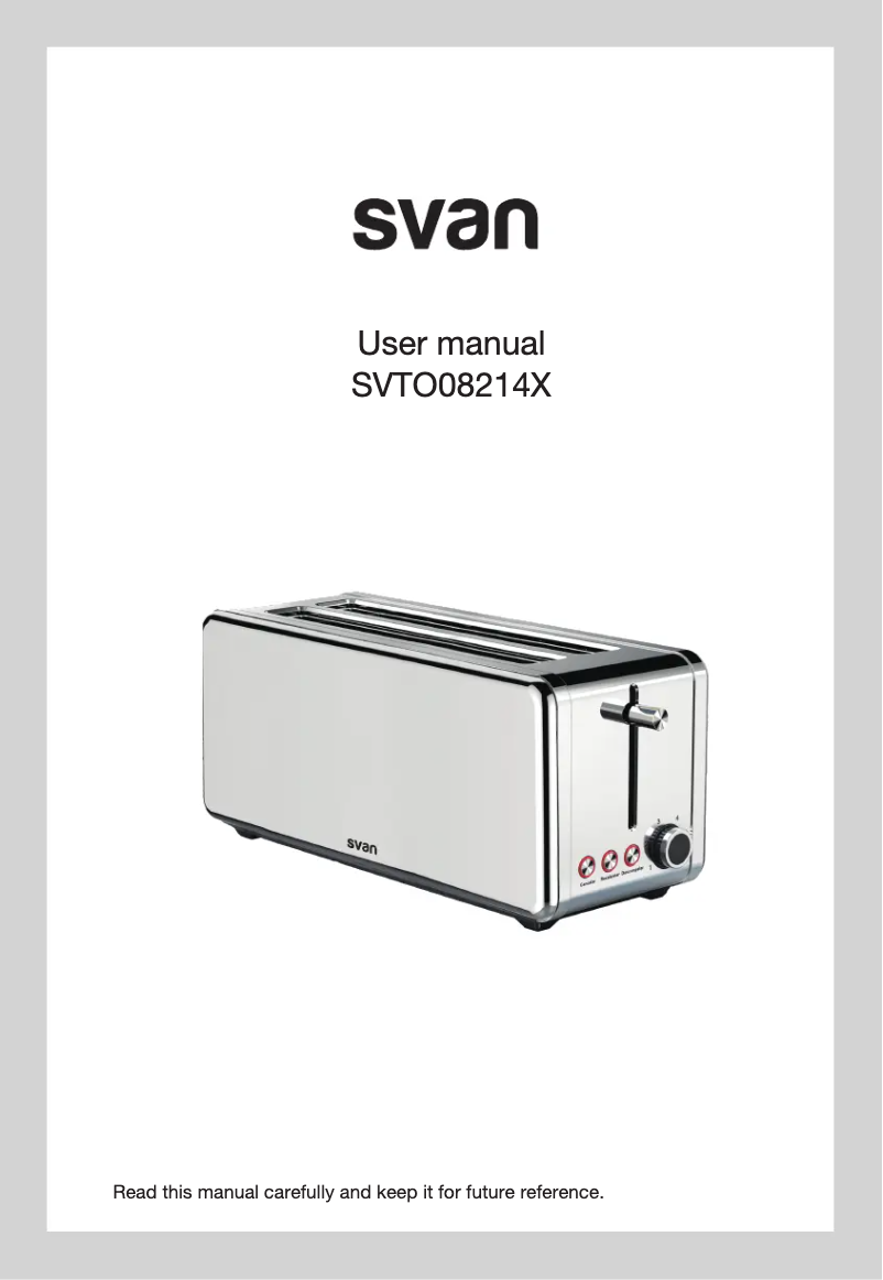 Page 1 de la notice Manuel utilisateur SVAN SVTO08214X