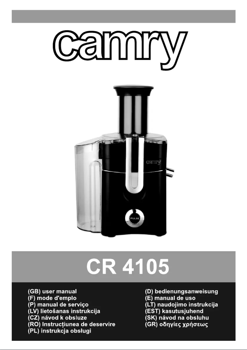 Page 1 de la notice Manuel utilisateur Camry CR 4105