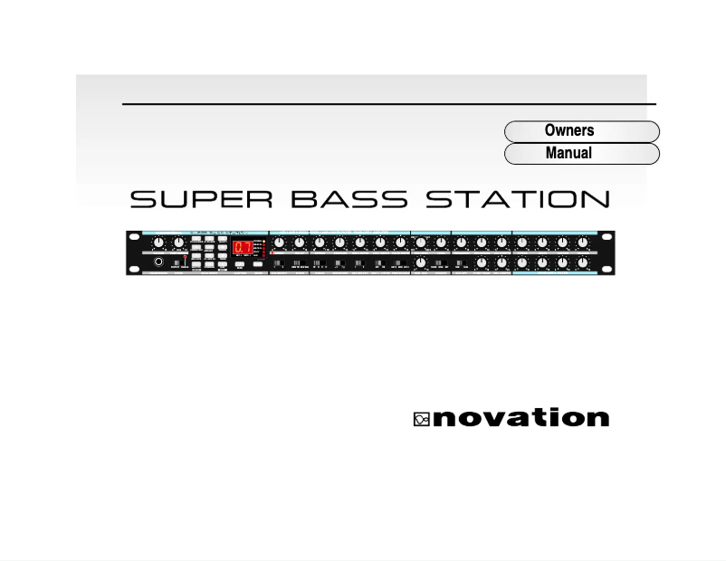 Page 1 de la notice Manuel utilisateur Novation Super Bass Station