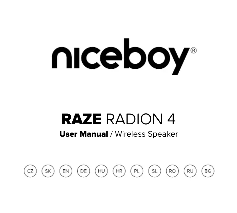 Page 1 de la notice Manuel utilisateur Niceboy RAZE Radion 4