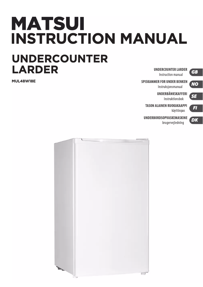 Page 1 de la notice Manuel utilisateur Matsui MUL48W18E