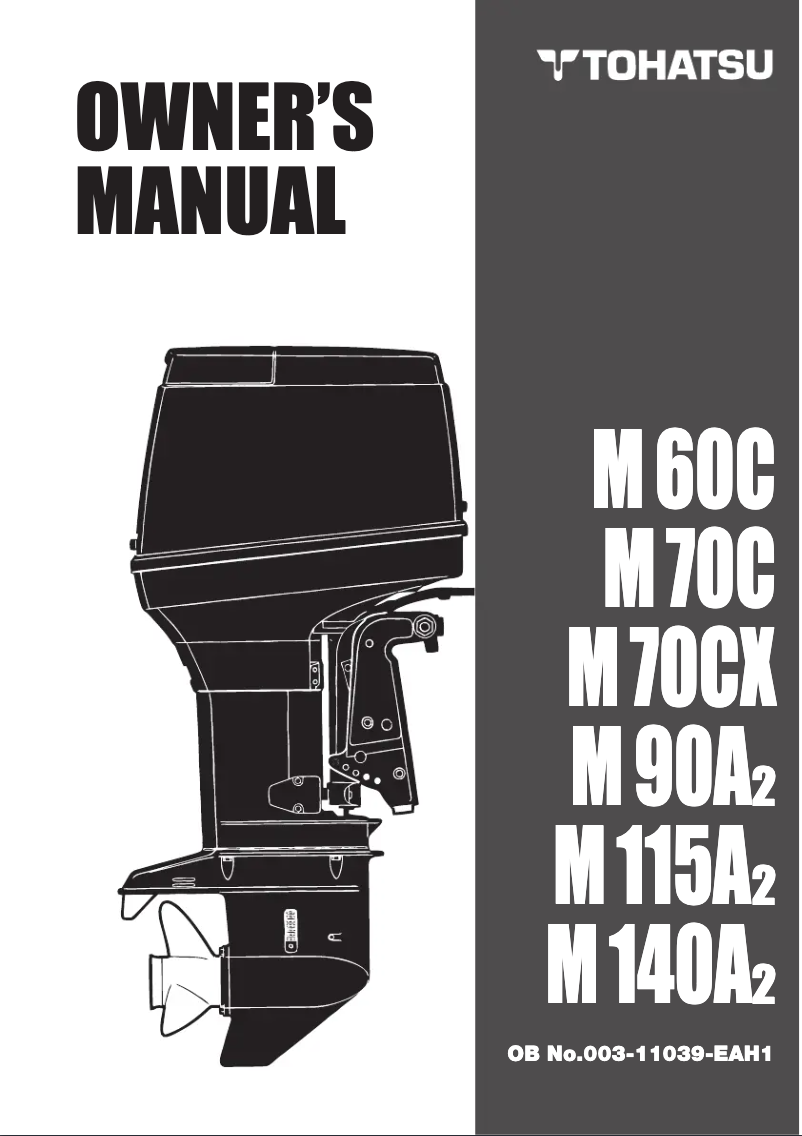 Página 1 del manual Manual de usuario Tohatsu M70CX