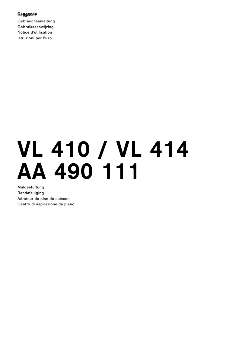 Imagen de la primera página del manual del dispositivo VL414111