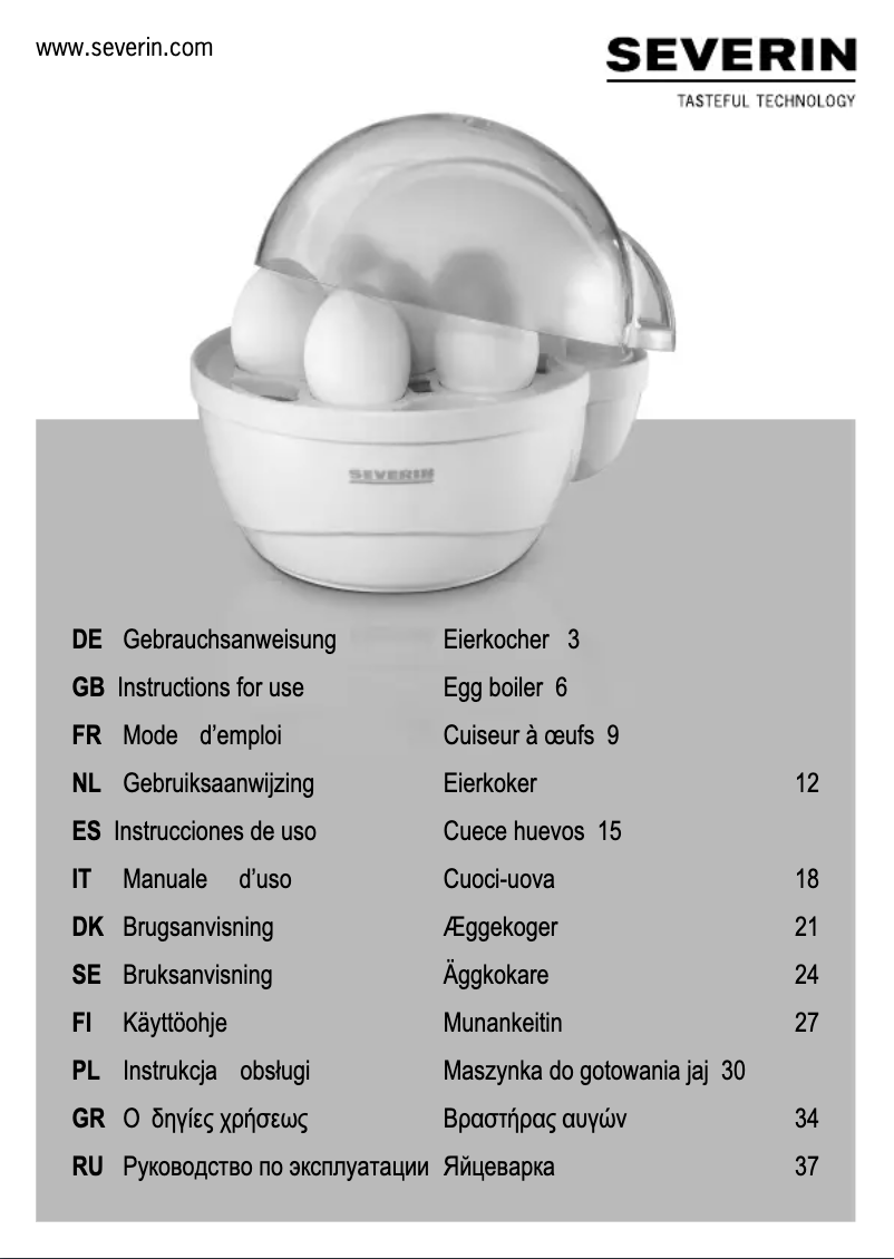 Página 1 del manual Manual de usuario Severin EK 3051