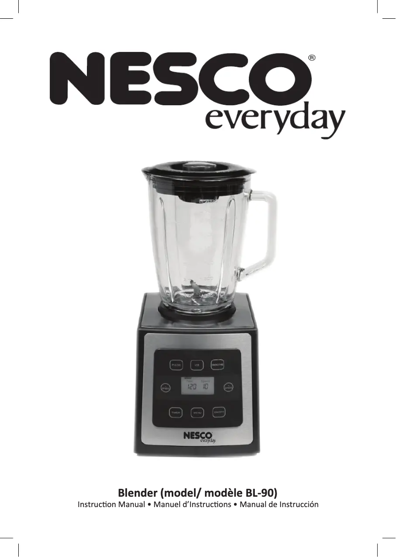 Page 1 de la notice Manuel utilisateur Nesco BL-90