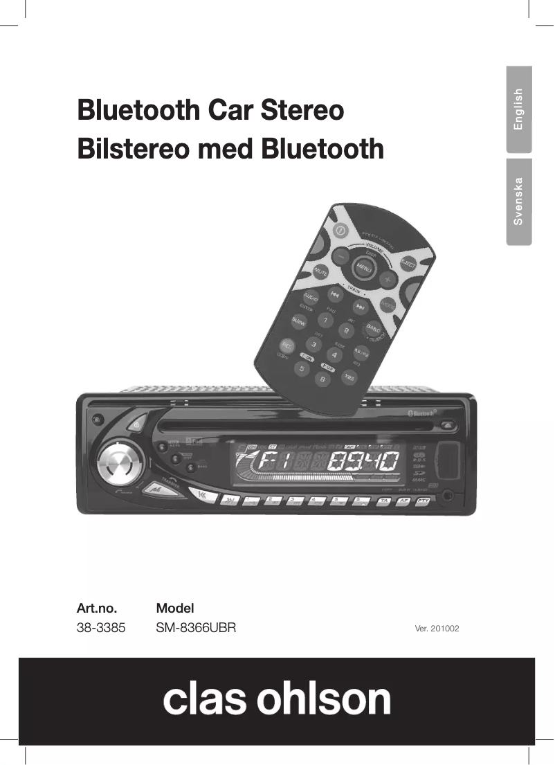 Image de la première page du manuel de l'appareil SM-8366UBR