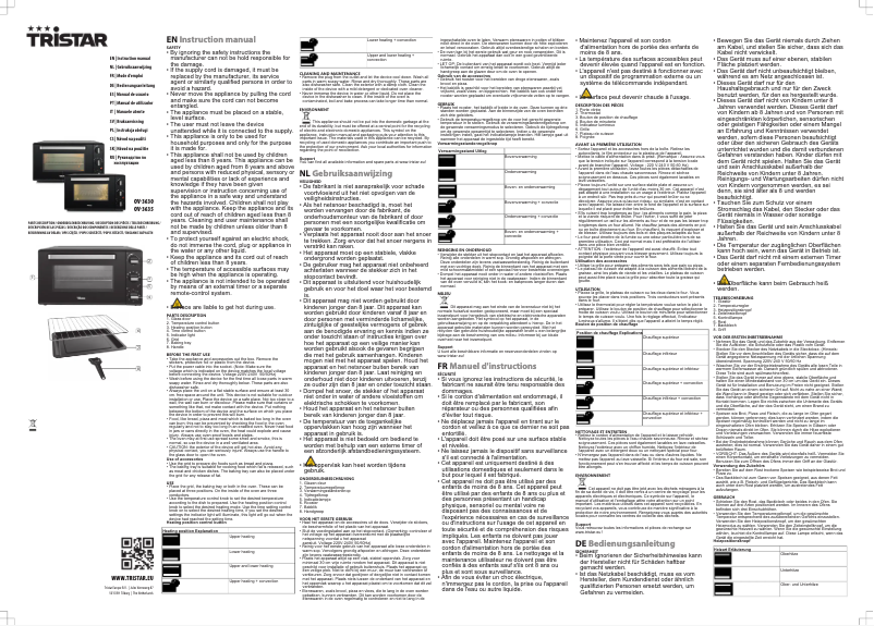 Página 1 del manual Manual de usuario TriStar OV-3635