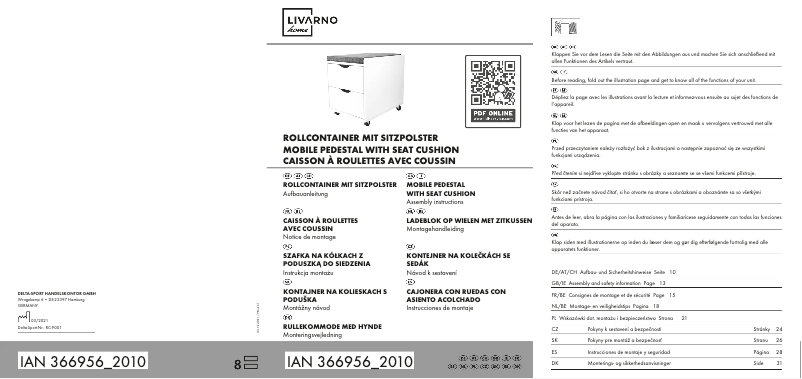 Page n°1 - Manuel utilisateur Livarno Lux IAN 366956